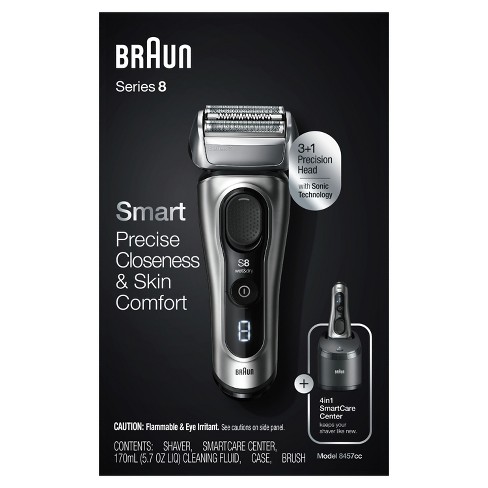 Braun Series 8-8457cc Men's Electric Foil Shaver with Precision Beard  Trimmer & Clean & Charge SmartCare Center