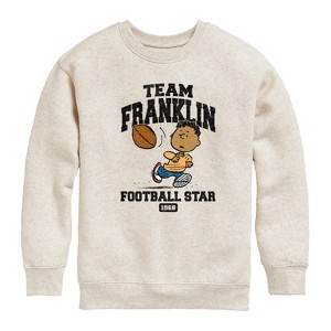 Boys' - Peanuts - Team Franklin Graphic Long Sleeve Fleece Sweatshirt - 1 of 4