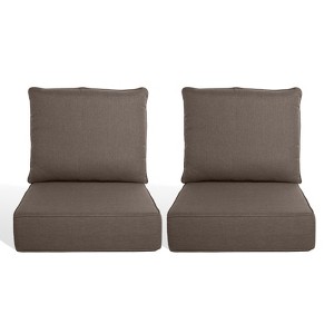 Buenhomino 24"x22" Outdoor Deep Seat Cushion Set, 6-inch Thicked Waterproof Patio Furniture Cushions with Removable Cover,8 Colors - 1 of 4