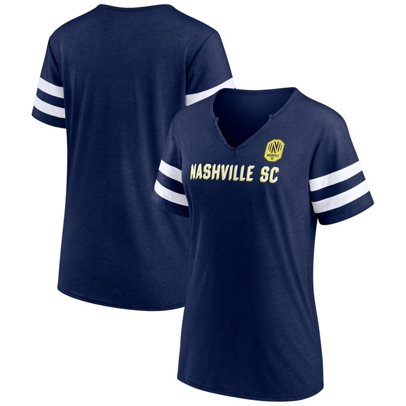 MLS Nashville SC Women&#39;s Split Neck Team Specialty T-Shirt, 1 of 4