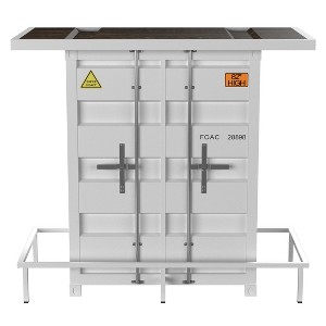 Locust Bar Table with Seven Color LED Strip White - HOMES: Inside + Out - 1 of 4
