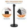Crowd Control Stanchions with Retractable Belt, 36" Queue Posts & 6.5ft Belt - Heavy Duty Weighted Bases - 2 of 4
