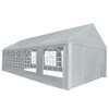 vidaXL Party Tent Grey Polyethylene, Steel 13.1 x 26.2 ft - 2 of 4
