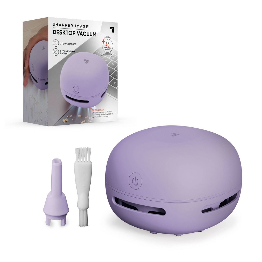 Sharper Image Desktop Cordless Vacuum Purple