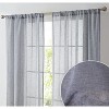 HLC.ME Penelope Faux Linen Textured Privacy Sheer Light Filtering Rod Pocket Curtains Panels, Set of 2 - 2 of 4