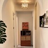 PAKOKULA 13.4 in. 4-Light Vintage White Cage Semi-Flush Mount Ceiling Light Fixtures for Entryway - 3 of 4