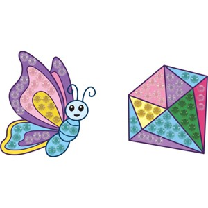 DIAMOND DOTZ BIG DOTZ® Butterfly Sparkle Diamond Art Stickers Kit - 1 of 4