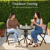 Best Choice Products 3-Piece Patio Bistro Dining Furniture Set w/ Round Textured Glass Tabletop, Folding Chairs - 3 of 4