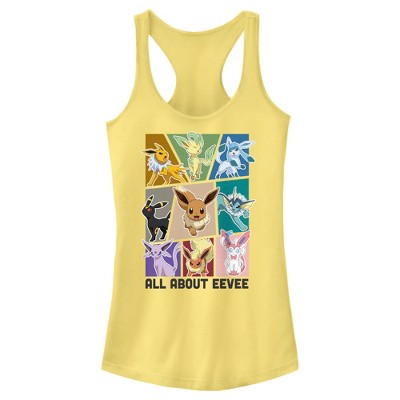 Juniors Womens Pokemon All About Eevee Eeveeloution Racerback Tank Top -  Banana - Medium : Target