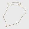 14K Gold Dipped Cubic Zirconia Bezel Necklace and Huggie Stud Earring Set 3pc - A New Day™ Gold - 2 of 4