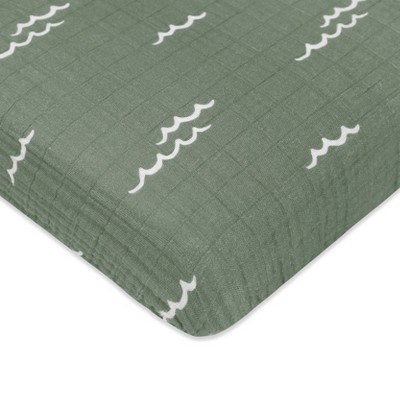 Babyletto Ocean Waves Muslin Mini Crib Sheet