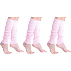 Leg Warmers for Women 3 Pairs Soft Slouchy Retro Knee-High or Scrunched Down Warm and Breathable - 1 of 4