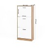 TIRAMISUBEST 3-Drawer Flip Panel Shoe Storage Cabinet - Freestanding Slim Shoe Rack Organizer for Entryway, Hallway & Living Room - 4 of 4