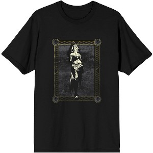 Magic the Gathering Liliana Black Card Mens Black Graphic Tee - 1 of 3