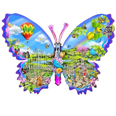 Sunsout Garden Butterfly 1000 pc Special Shape Jigsaw Puzzle 97062