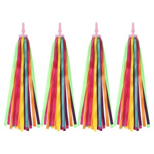 Unique Bargains Handlebar Tassel Grip Ribbon Decorations Scooter Bike Streamers 4 Pcs - 1 of 4