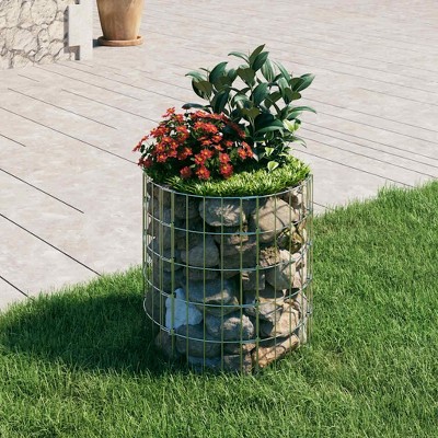 vidaXL Circular Gabion Pole Galvanized Steel 19.7 in.x19.7 in.