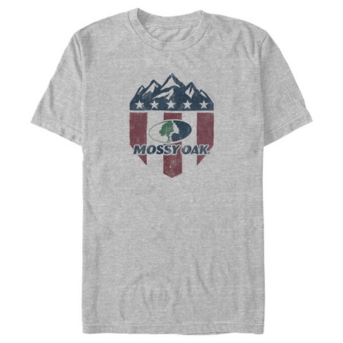 Men's Mossy Oak American Flag Shield Logo T-shirt - Athletic