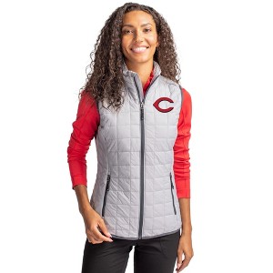 Cincinnati Reds Cutter & Buck Rainier PrimaLoft® Womens Eco Insulated Full Zip Puffer Vest - 1 of 1