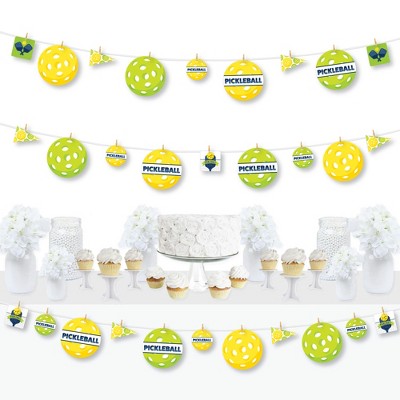 Big Dot of Happiness Let’s Rally - Pickleball - Birthday or Retirement Party DIY Decorations - Clothespin Garland Banner - 44 Pieces