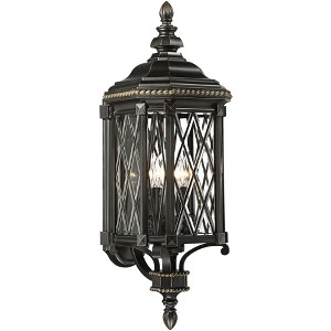 Minka Lavery Vintage Outdoor Wall Light Fixture Black 31 3/4" Clear Beveled Glass for Post Exterior Barn Deck House Porch Patio - 1 of 1