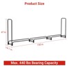 Firewood Rack with Waterproof Cover, Stainless Steel Outdoor Indoor Wood Storage Holder, Weather Resistant - 3 of 4