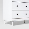 Saracina Home Stiva Classic Mid Century Modern Horizontal 6 Drawer Dresser White - 2 of 4
