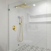 Cobbe Shower Faucet Set with 10-Inch Rainshower Head 5 Settings Hand Shower and 15.74-Inch Shower Arm Single Handle Wall Mount Brushed Gold - 2 of 4