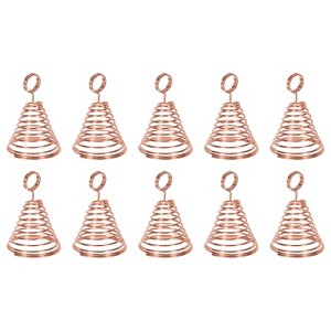 Unique Bargains Metal Pictures Table Number Memo Place Card Holder 10 Pcs - 1 of 4