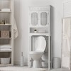 Teamson Home Clara Over the Toilet Space Saver Storage Cabinet with Double Doors White - Elegant Home Fashions: Bathroom Organizer Etageres - 2 of 4