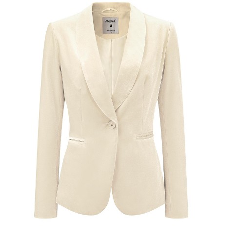 Cream velvet blazer sales