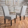 Sapphtopaz Set of 2 Modern Dining Chairs with T-Stitch High Backrest Dining Room Chair with Wooden Legs Elegant Kitchen Chair for Dining Room - 2 of 4