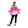 Squishmallows Adult Neon Strawberry Bat Halloween Costume Bodysuit OSFM - 4 of 4