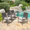 NicBex Outdoor 1pc Dining Chairs with Rattan Frame Stackable Design,Suitable for Garden,Outdoor,Gray - 4 of 4