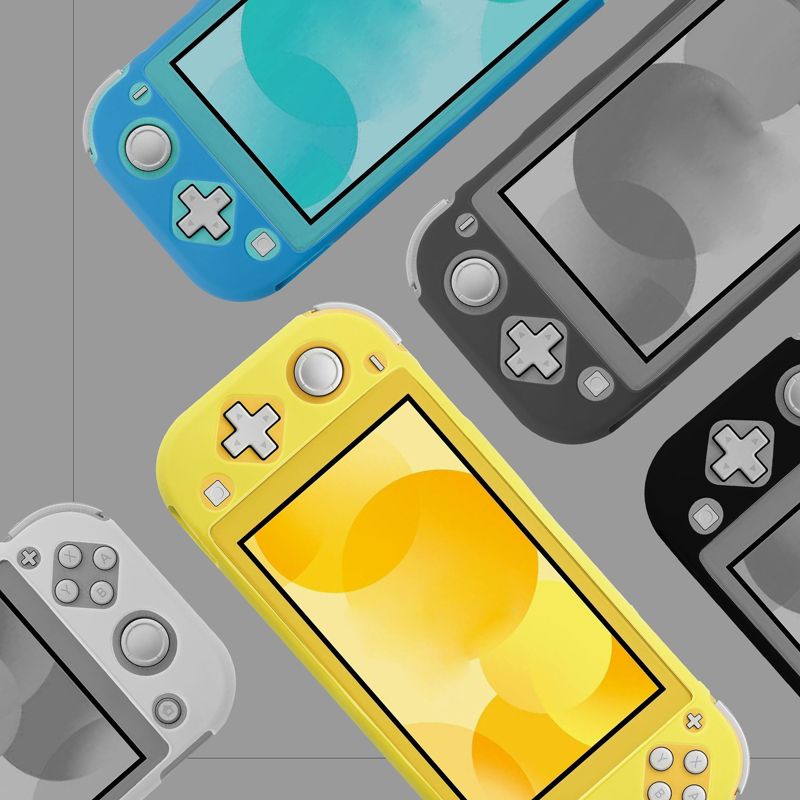 Insten Silicone Skin & Case for Nintendo Switch Lite - Shockproof, Lightweight & Anti-Scratch Protective Cover Accessories, Black, 2 of 8