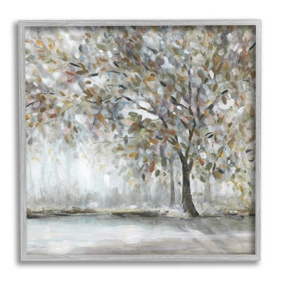 Stupell Industries Woodland Nature Tree Painting Framed Giclee Art