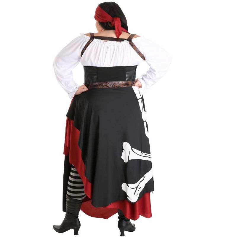 HalloweenCostumes.com Plus Size Women's Pirate Flag Costume, 5 of 14