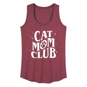 Women's - Instant Message - Cat Mom Club Graphic Racerback Tank - 1 of 4