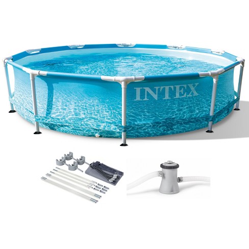 Intex 26711eh 12 Foot X 30 Inch Prism Frame Above Ground Swimming Pool With  530 Gph Gcfi Filter Pump And Easy Set-up And Fits Up To 6 People : Target