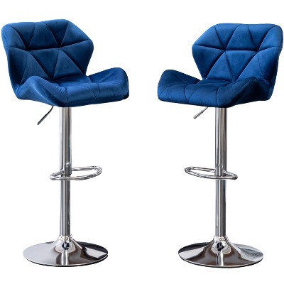 NicBex Dining Chairs Set of 2 Stool Upholstered Chair Airlift Adjustable Swivel Barstool with low-back style for Kitchen, Home Bar