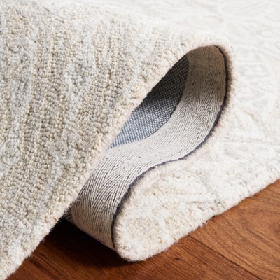 Beige Hand-Tufted Wool Medallion Area Rug 3x5