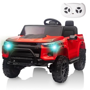Jojoka Electric Ride on Pickup Truck for Kids, 2 Seater 24V Dual Drive Vehicle w/Remote, MP4, Bluetooth, Spring Suspension - 1 of 4