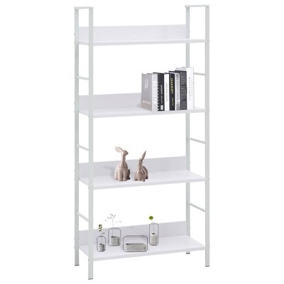 White Steel Minimalist 4-Tier Display Stand