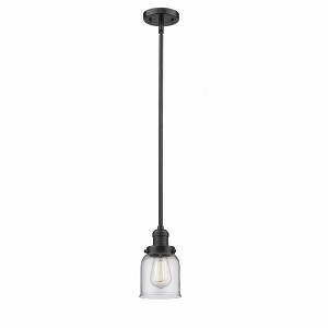 Bell - 1 Light Stem Hung Mini Pendant In Industrial Style-10 Inches Tall and 5 Inches Wide - 1 of 1