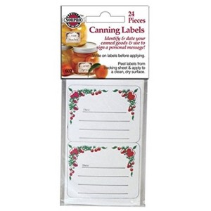 Norpro 24 pc Square Canning Food Mason Jar Labels - Identify Date Canned Goods - 1 of 2