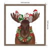 Amanti Art Christmas Moose and Christmas Owls Forward by Fab Funky Canvas Wall Art Print Framed - 3 of 4