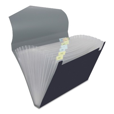 Universal Poly Expanding Files Letter Black/Steel Gray 20530