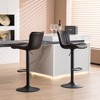 YOUNIKE Leather Upholstered Barstools Set of 2 Modern Adjustable Swivel Counter Height Bar Stools with Backrest 19.09"Wx20.87"Dx(32.68"-42.13")H - 3 of 4