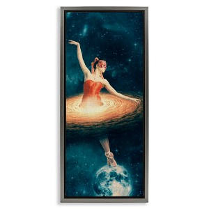 Stupell Industries Dancing Ballerina Surreal Nebula Dress, 11" x 25" - 1 of 4