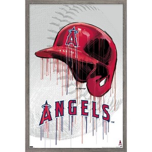Trends International MLB Los Angeles Angels - Drip Helmet 22 Framed Wall Poster Prints - 1 of 4